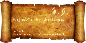 Hajnáczki Julianna névjegykártya
